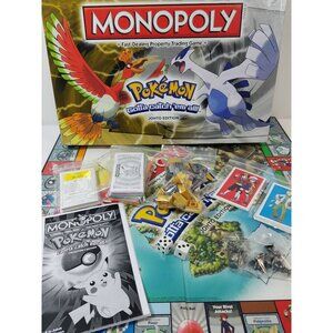 Monopoly Pokemon Johto Edition Board Game Complete 2016 Hasbro